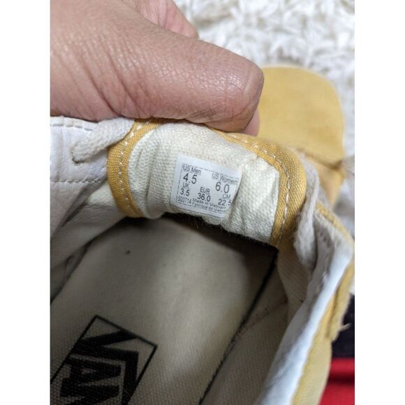Vans Old Skool Shoes Women 6 Yellow Old Skool Classic Skate Sneakers Hipster - Picture 6 of 6
